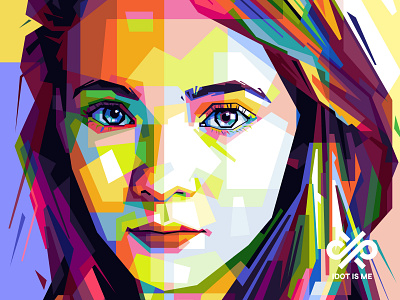 Freya Allan colorful colorful art design freya allan illustration illustration art illustration design popart vector wpap