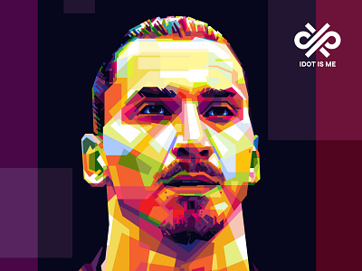 Zlatan Ibrahimovic branding colorful colorful art design fanart illustration illustration art illustration design popart vector wpap