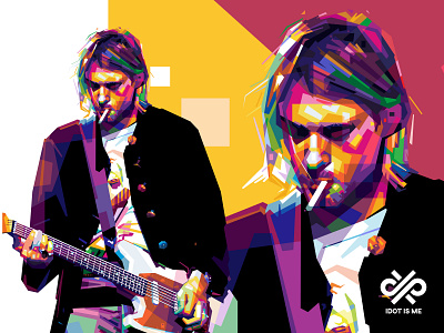 Kurt Cobain colorful colorful art design illustration illustration art illustration design kurt cobain nirvana popart vector wpap