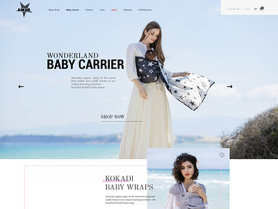 Baby Carrier - Landing Page creative design illustration online page site template web web design website