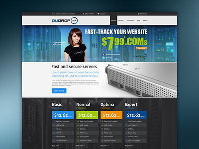 Web hosting template $ .psd cheap for sell hosting template web