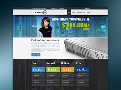 Web hosting template