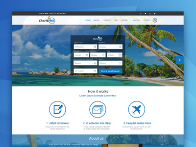 Web Design For Travel Agency agency blue charter design photoshop cs5 travel web website