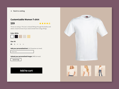 Customize Product Page customize product uxuidesign web design