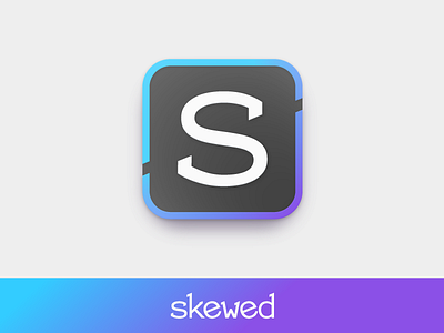 Skewed "S" Icon and Wordmark diffuse shadow icon logo wordmark