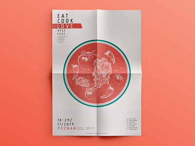 Vege Fesival Leaflet Design (Eat, Cook, Love)