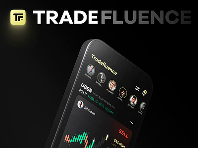 Tradefluence app bitcoin crypto interface market minimal mobile software stocks trade trading ui ux