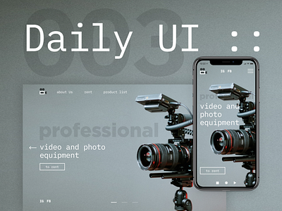 Daily UI (LANDING PAGE) daily ui dailyui design minimal typography ui ux web webdesign website website design