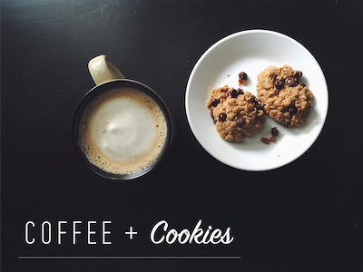 Coffee and Cookies coffee cursive design fonts photography