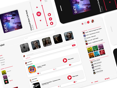Vybsi | Music streaming services app branding client identity mobile music player streaming ui vibes