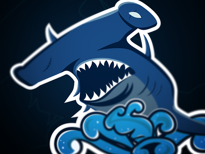 SHARK MASCOT | BRANDING OF SHARX blue brand branding design ende graphic design identity illustration logo mascot shark streamer vector watter wave