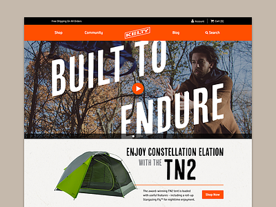New Kelty Website backpacks branding camping ecommerce kelty refresh sleepingbags tents website