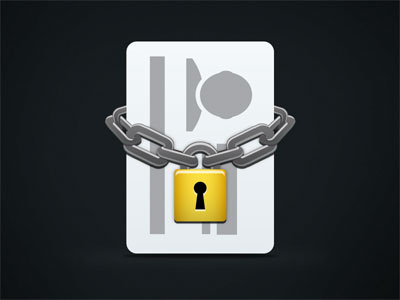 ID Protection Icon chain design icon identity protection lock