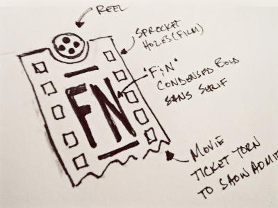 FilmNotice - Logo Concept Sketch