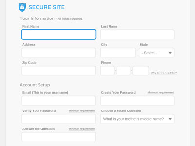 Web App Form app application clean design form simple ui