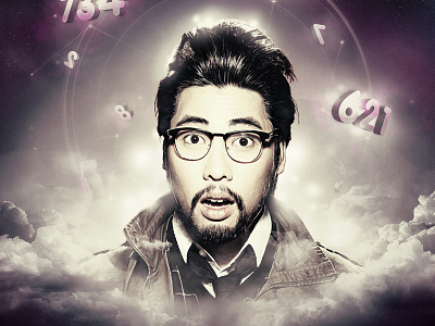 Head In The Clouds clouds email glasses man photo manipulation shock space stars