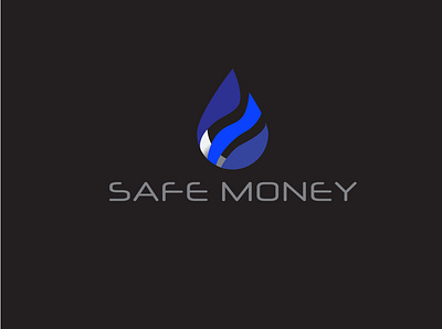 SAFE MONEY logo black blue branding design logo logo design logodesign vector