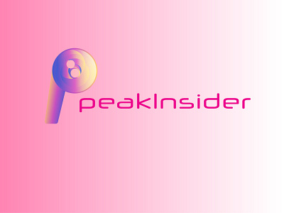 peakInsider branding company design fun headphones logo logo design logodesign pink