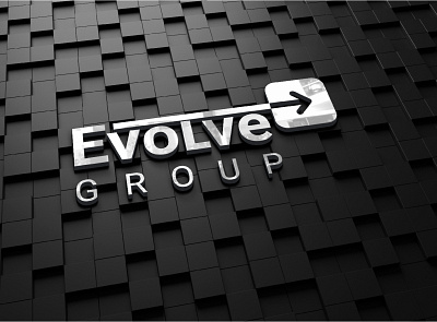 Evolve Group Logo Design arrow blue branding design logo logo design logodesign marketing agency professional simple logo subrands typography vector