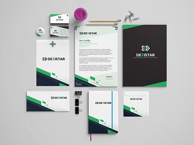 Dexistar Brand Identity branding design green icon logo logo design logo dsign logodesign minimalistic professional target audience typography vector