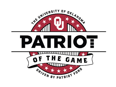 Patriot of the Game Badge crest logo ou patriot ford university of oklahoma