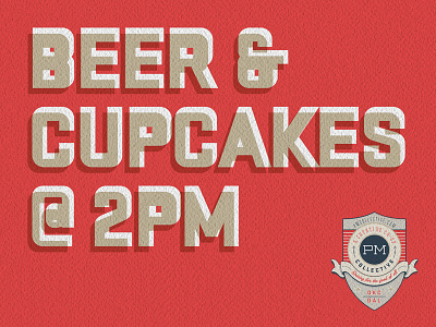 Beer & Cupcakes font offset press screen print typography