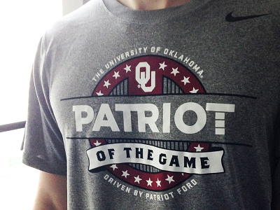 Patriot fo the Game Shirt Nike Dri-Fit apparel badge ou screen print shirt t shirt university of oklahoma