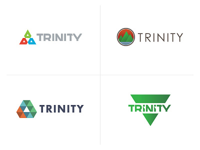 Trinity Logo Exploration branding identity logo triangle typography