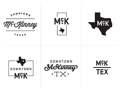 Downtown McKinney TX Art branding city identity logo mark state texas