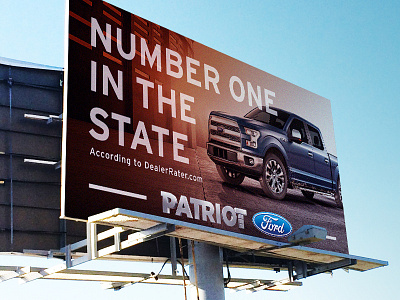 Patriot Ford Billboard - Installed billboard ford outdoor truck typography