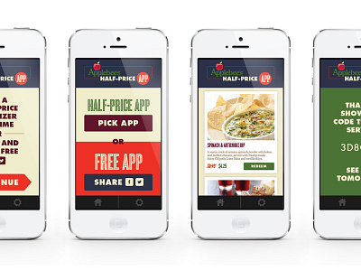 Applebee's Half-Price App application food interface restaurant ui ux