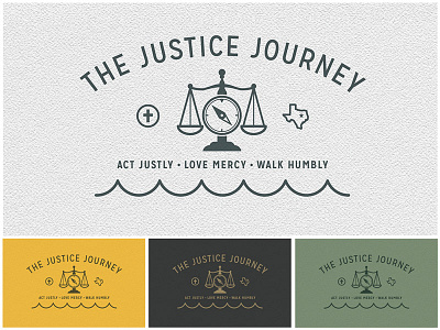 Justice Journey Rd1 christian compass cross jesus linear logo scale texas