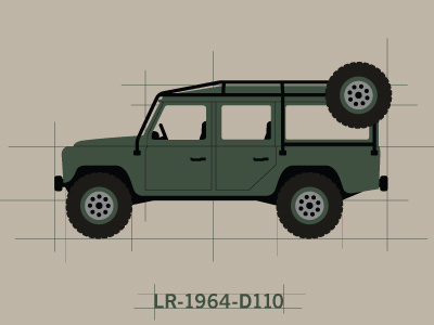LR-1964-D110 1964 olive drab rover vintage