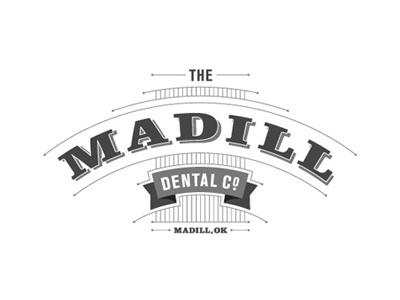 Madill Dental 2 dental logo typography vintage