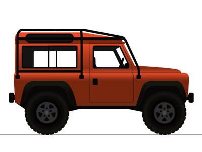 Rover - Progress 4x4 d90 illustration land rover off road