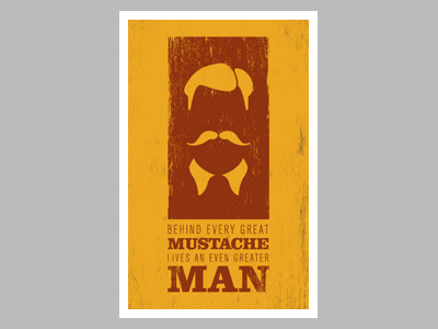 Mustache Man moustache mustache poster texture typography