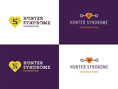 Hunter Syndrome branding clean identity logo non profit vector