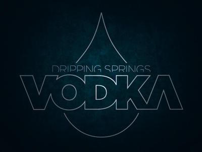 Dripping Springs logo texture typography vodka