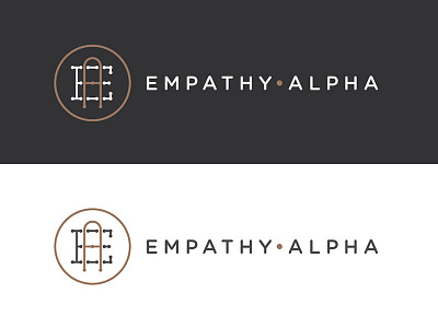 Empathy Alpha Logo Option branding clean gold identity ligature logo monogram typography
