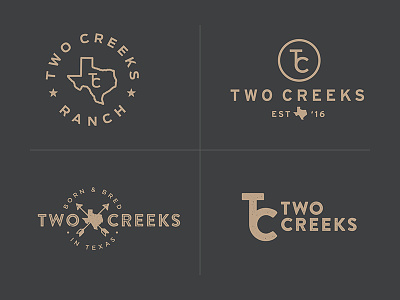 Two Creeks Ranch Logo Rd 1 arrows brand branding iron ranch star state texas