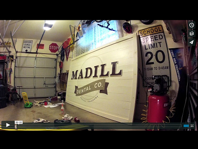 Time Lapse of Sign Painting: Madill Dental Co.