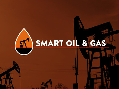 Smart Oil & Gas Logo branding drilling identity logo oil pump pumping unit rig well