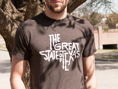 The Great State of Texas Apparel hand drawn local screen printing t shirt texas tx vector