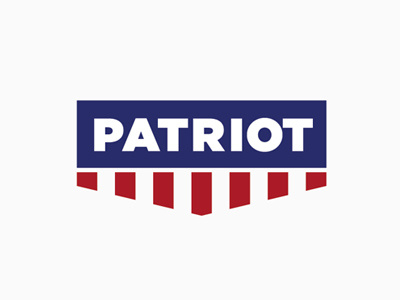 Patriot america badge logo stripes