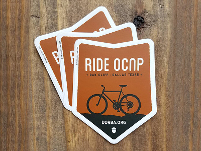 Stickers for Oak Cliff Nature Preserve MTB Trail acorn badge bike cycling dallas dorba mountain bike mtb nature oak cliff texas