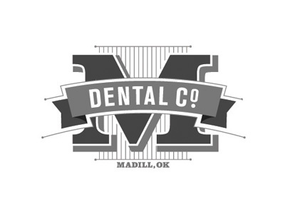 Madill Dental "M" banner company crest dental lines m ribbon