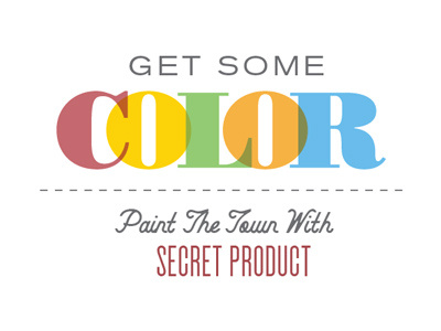 Get Some Color overlay print typography