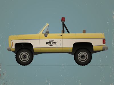 The Chief Brody 4x4 chevy illustration k5 blazer police truck vector