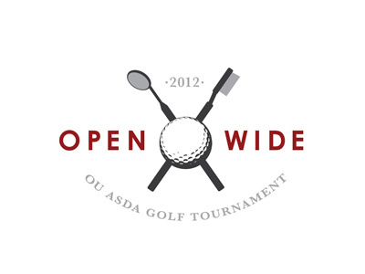 Open Wide Version 2 crest dental golf logo