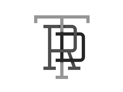 TRD crest design interlocking letters monogram